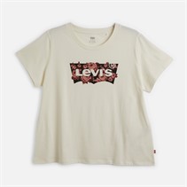 Levi's Womens Plus Size Perfect T-Shirt Rose Fill Plus Egret