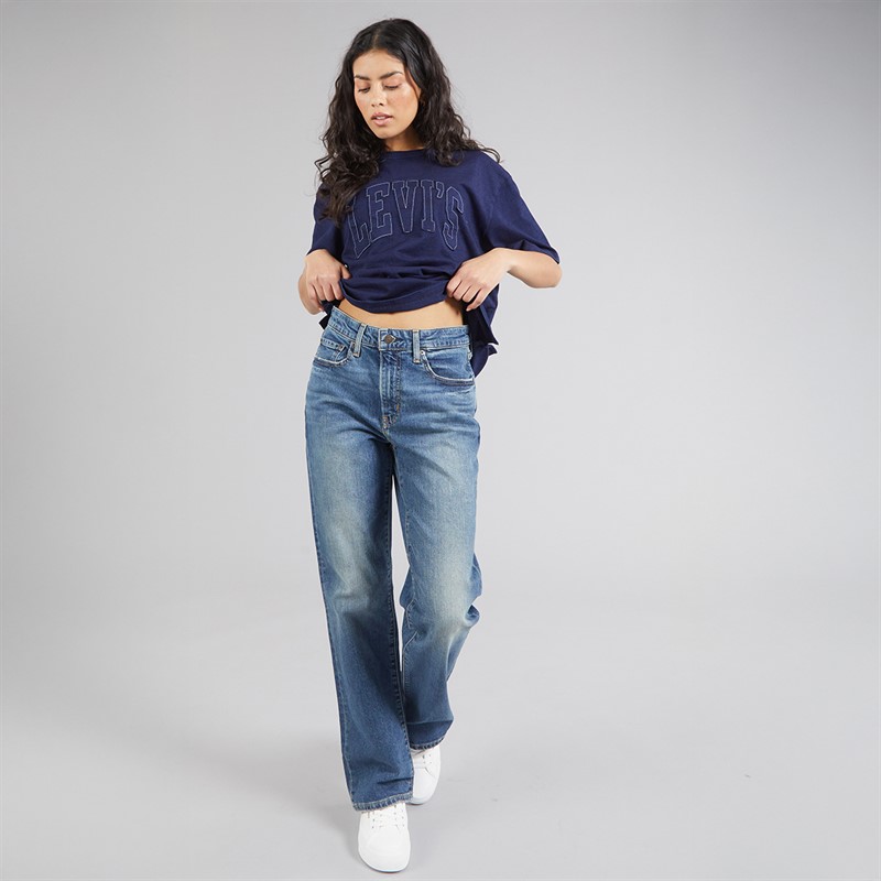 Levi's Womens 725 Authentic Kick Boot Jeans Ankle Time