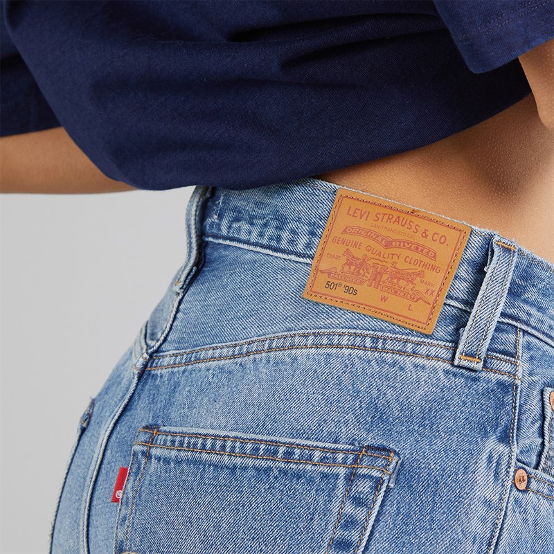 Levi's Womens 501 Straight Fit Jeans Fresh Plan Selvedge