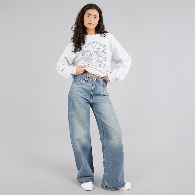 Levi's Womens Graphic Heritage Sweatshirt Orbit Heather