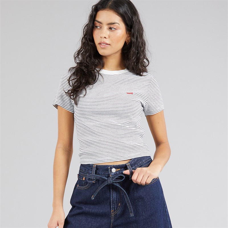 Levi's Womens Essential T-Shirt Annalise Stripe Peacoat