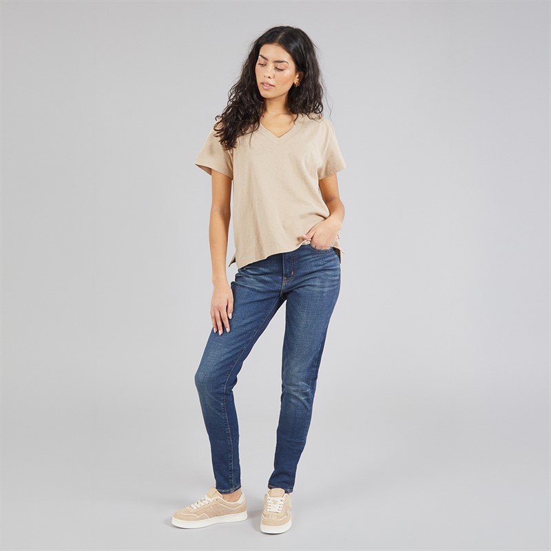 Levi's Womens Boxy V-Veck T-Shirt Safari