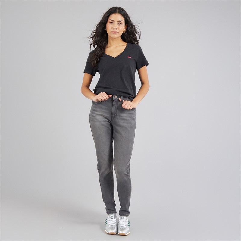 Levi's Womens Perfect V-Neck T-Shirt Anthracite Night