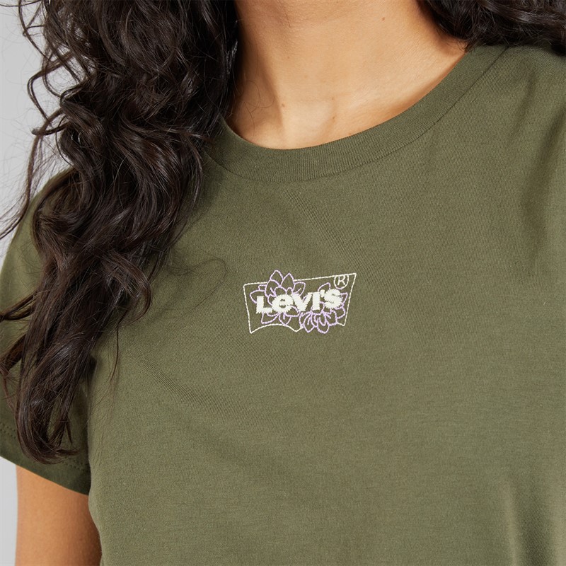 Levi's Womens The Perfect T-Shirt Batwing Succulent Ivy Green