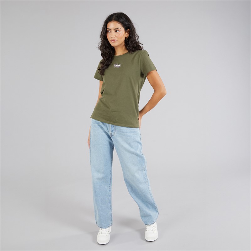 Levi's Womens The Perfect T-Shirt Batwing Succulent Ivy Green