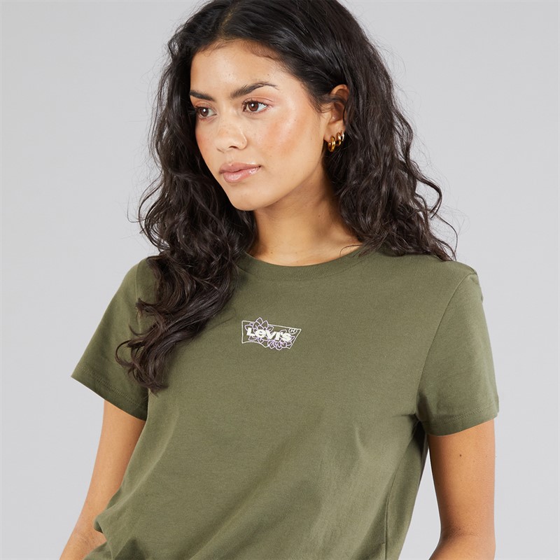 Levi's Womens The Perfect T-Shirt Batwing Succulent Ivy Green