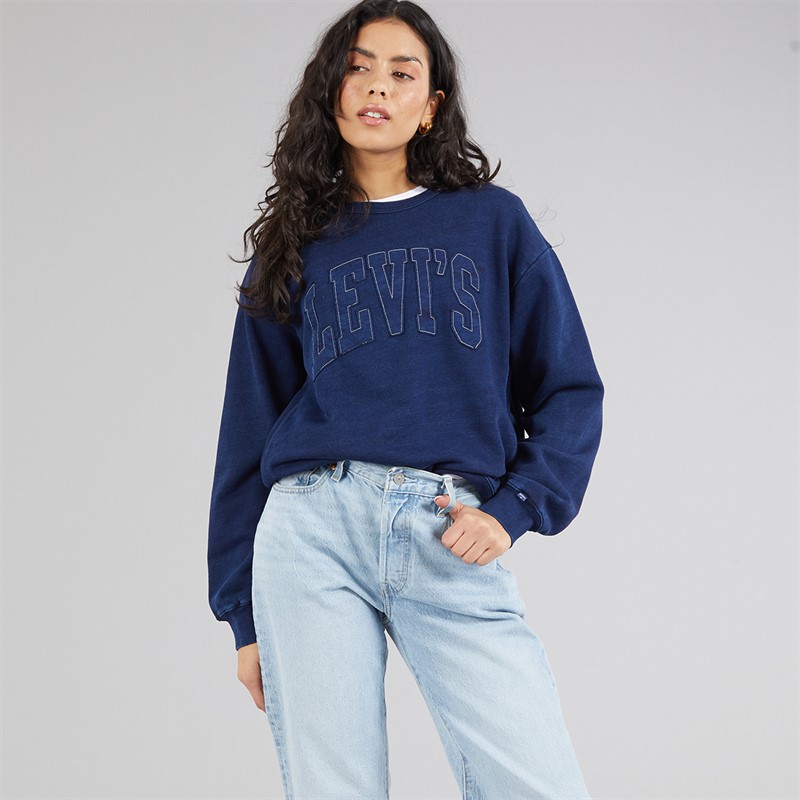 Levi's Womens Graphic Heritage Sweatshirt Indigo