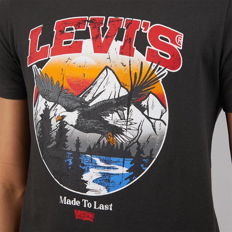Levi's Boys Soar Like An Eagle T-Shirt Pirate Black
