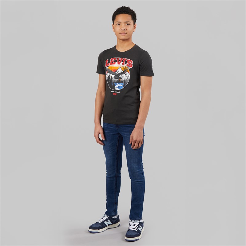 Levi's Boys Soar Like An Eagle T-Shirt Pirate Black