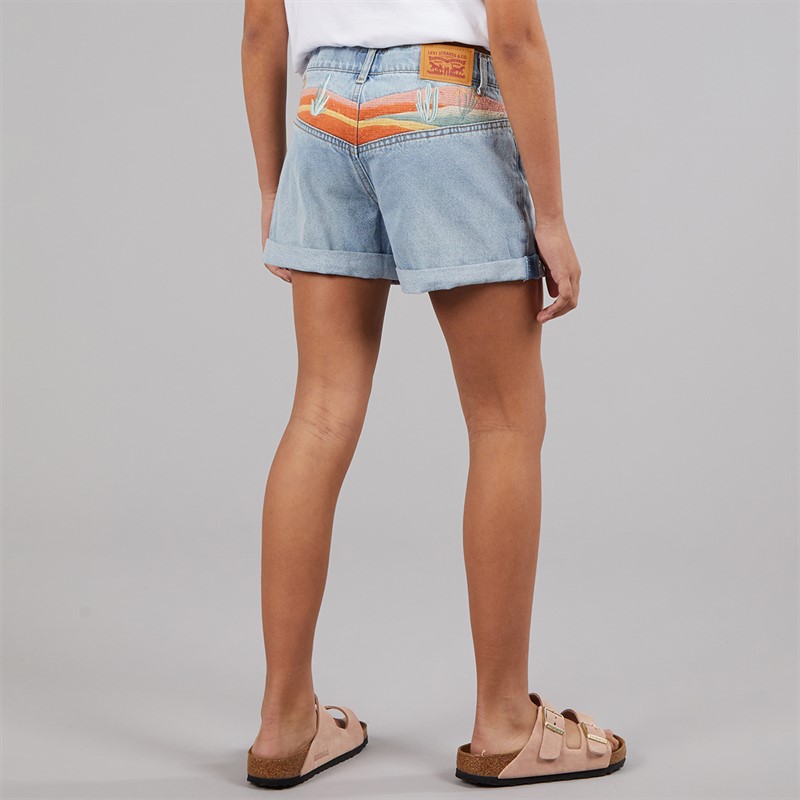 Levi's Girls Mini Mom Shorts Desert Sky