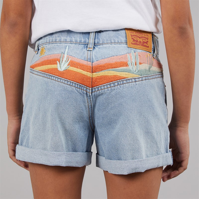 Levi's Girls Mini Mom Shorts Desert Sky