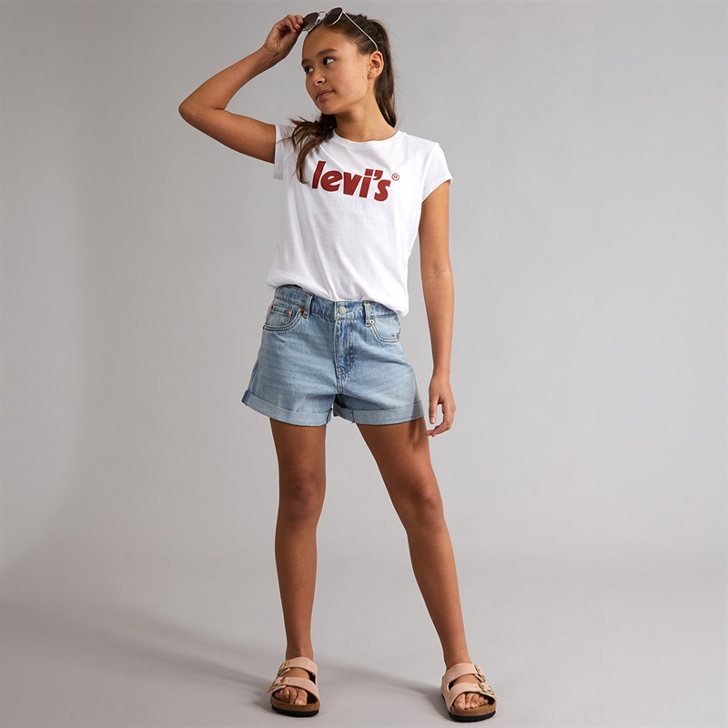 Levi's Girls Mini Mom Shorts Desert Sky