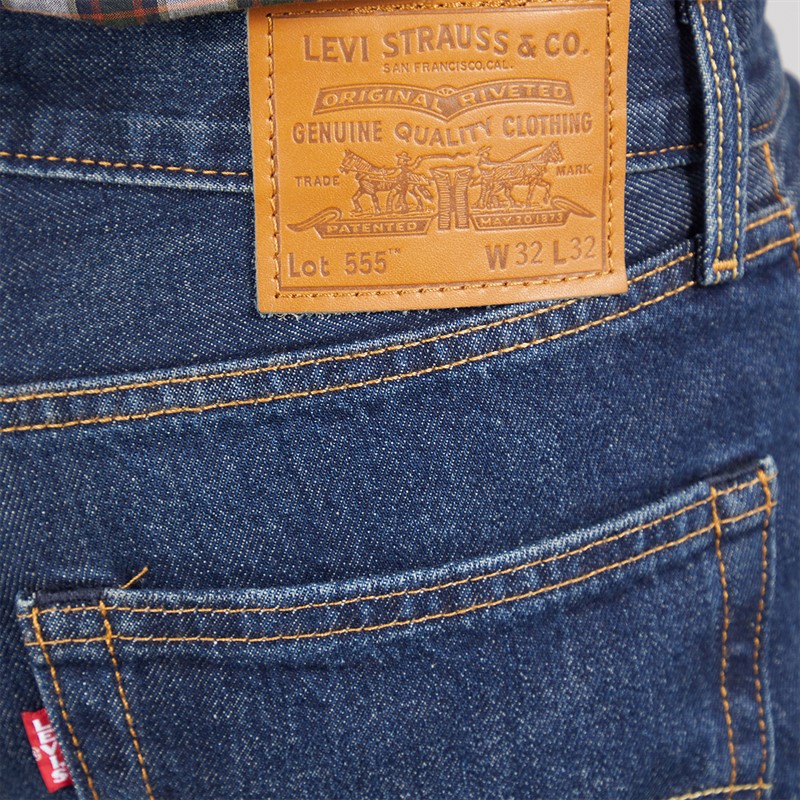 Levi's Mens 555 Relaxed Straight Jeans Up The Score