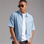 Levi's Mens Short Sleeve Zandt Boxy Shirt Charlie Light Chambray