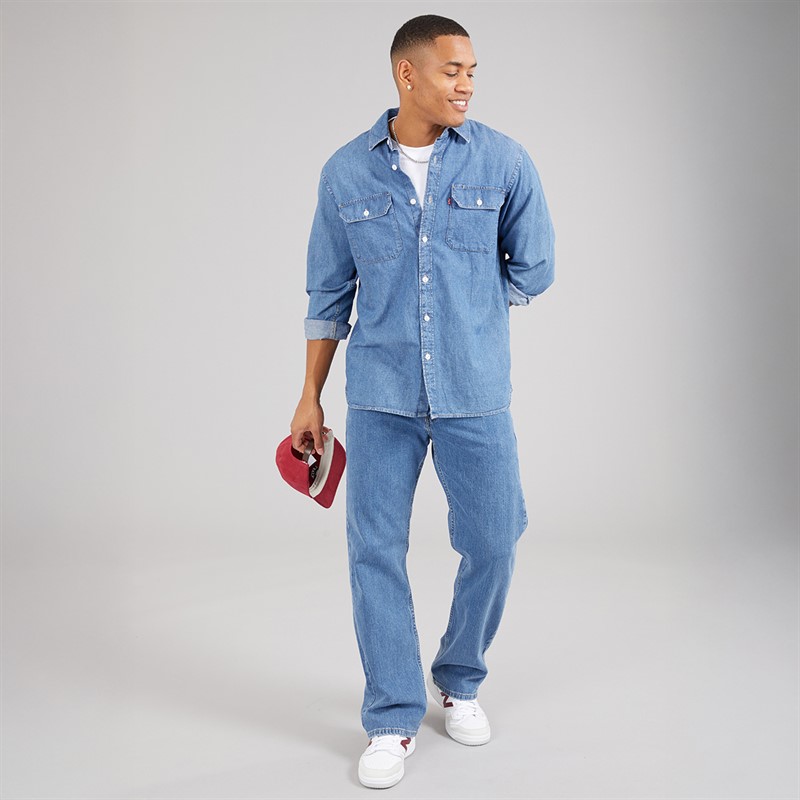 Levi's Mens 569 Loose Straight Jeans Local Mid Stone Wash