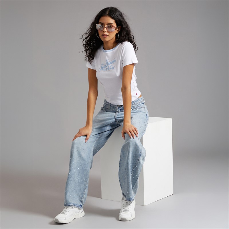 Levi's Womens Baggy Dad Jeans Dazzle Me