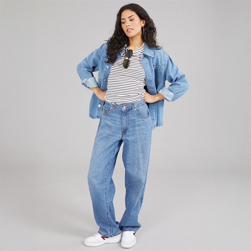 Levi's Womens Baggy Dad Jeans Heavy Check