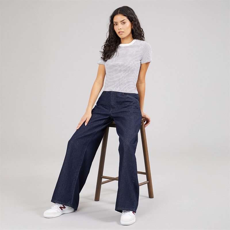 Levi's Womens Essential Sporty T-Shirt Annalise Stripe Peacoat