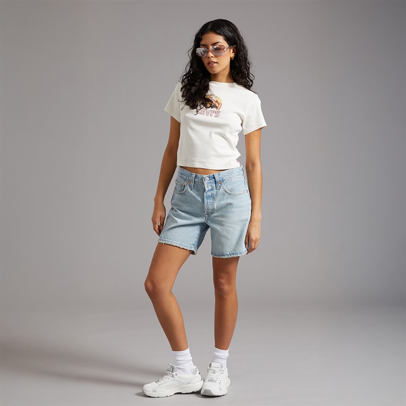 Levi's Womens 501 Mid Thigh Shorts Take Off