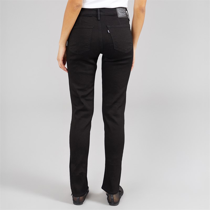 Levi's Womens 712 Welt Pocket Skinny Jeans Soft Black