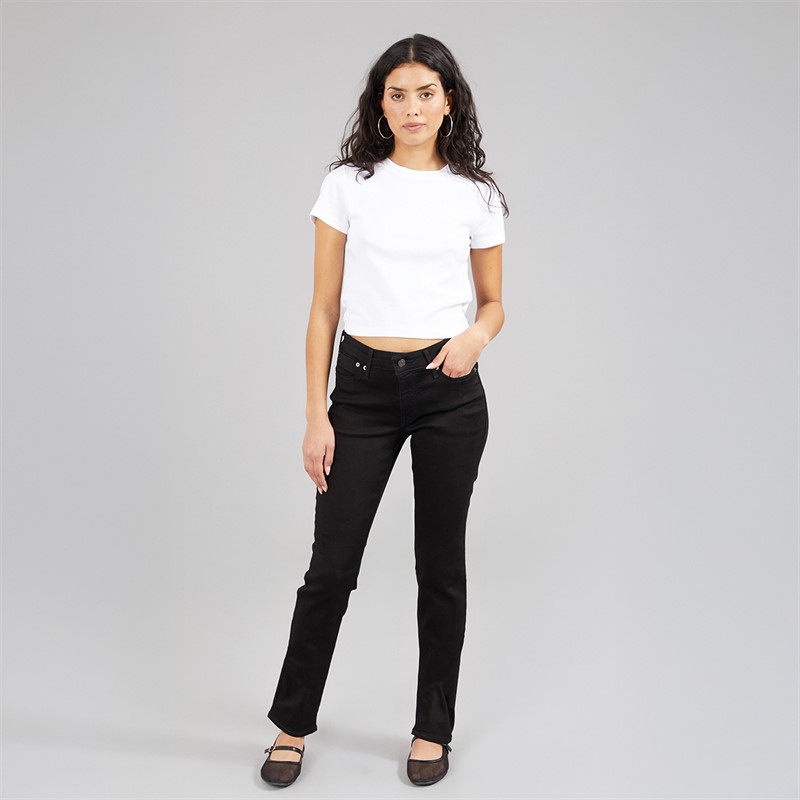 Levi's Womens 712 Welt Pocket Skinny Jeans Soft Black