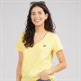 Levi's Womens Perfect Slub V-Neck T-Shirt Mood Yellow