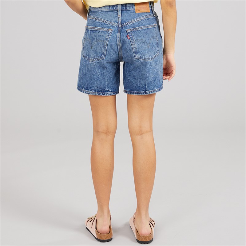 Levi's Womens 501 Mid Thigh Shorts Blue Beauty