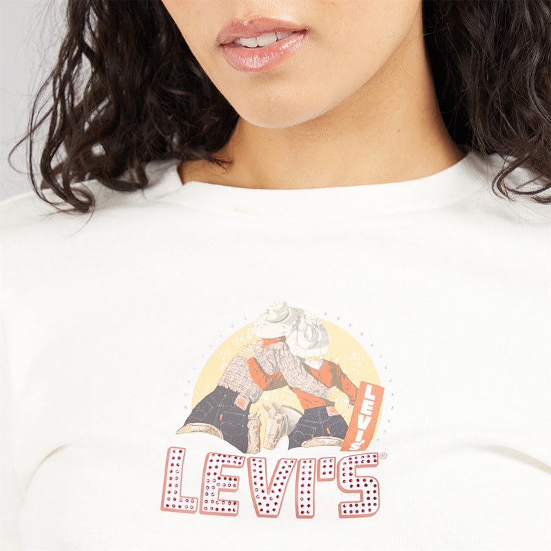Levi's Womens Essential Sporty T-Shirt Levis Archival Egret