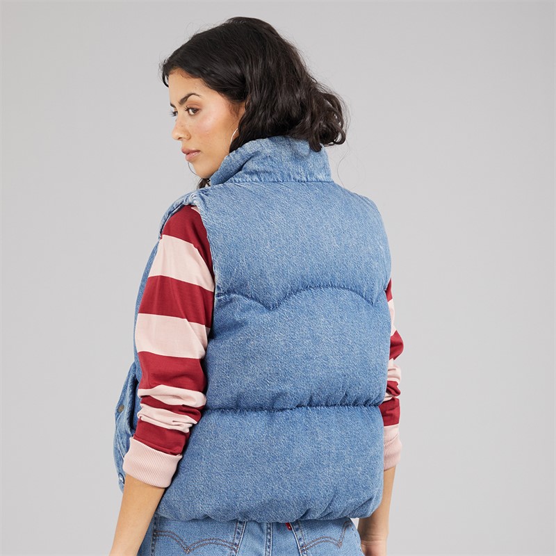 Levi's Womens Western Bubble Gilet City Worn Ow