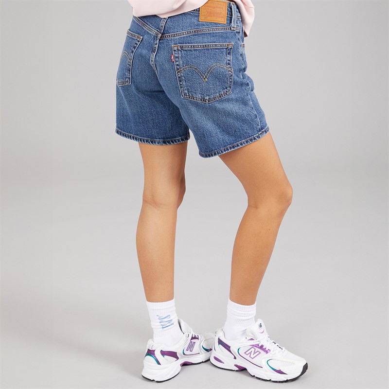 Levi's Womens 501 Mid Thigh Shorts Broken Midnight No Dx