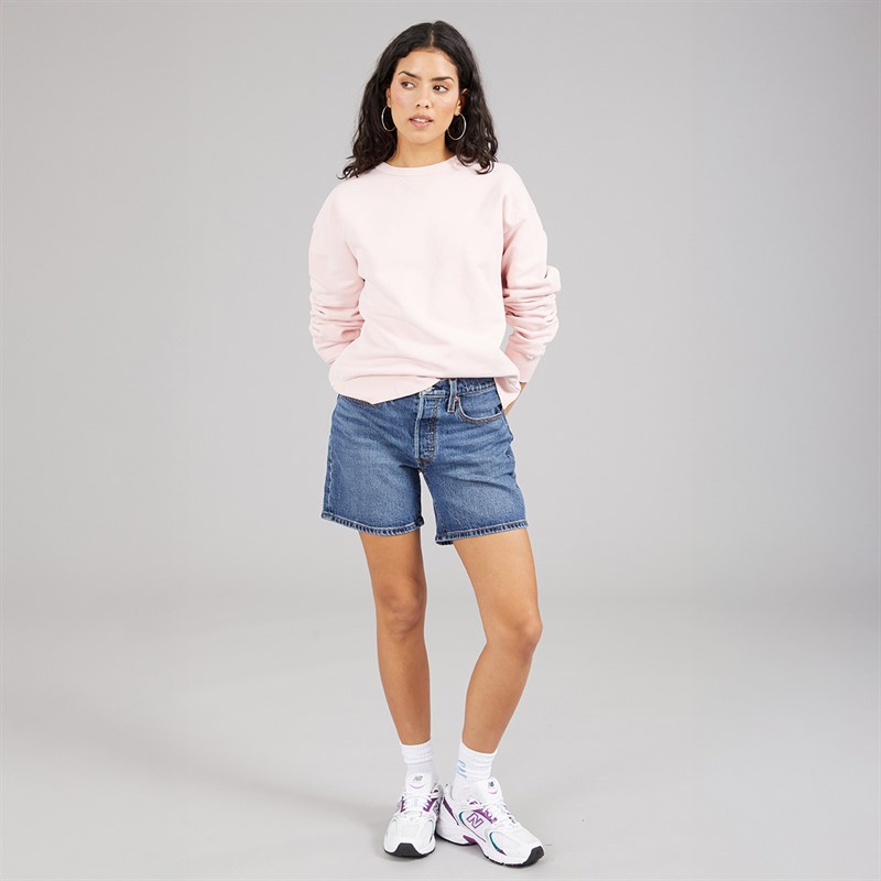 Levi's Womens 501 Mid Thigh Shorts Broken Midnight No Dx