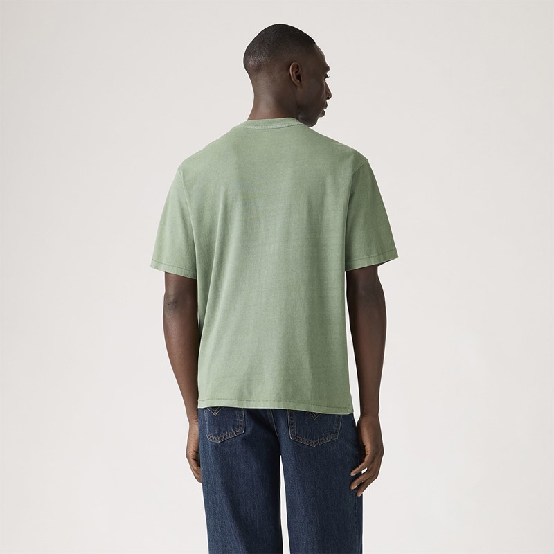 Levi's T-shirt w stylu vintage z czerwonymi detalami dla niego kolor Garment Dye Laurel Wreath