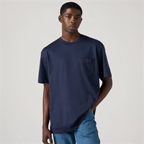 Levi's T-shirt z kieszenią dla niego kolor Navy Blazer
