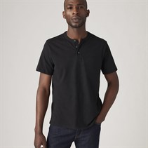 Levi's Krótki rękaw HM T-shirt Henley dla niego kolor Mineral Black
