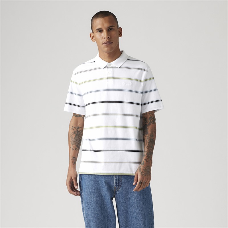Levi's koszulka polo koszulka dla niego kolor Rowan Stripe Bright White