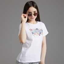 Levi's Girls Fill Batwing T-Shirt Bright White
