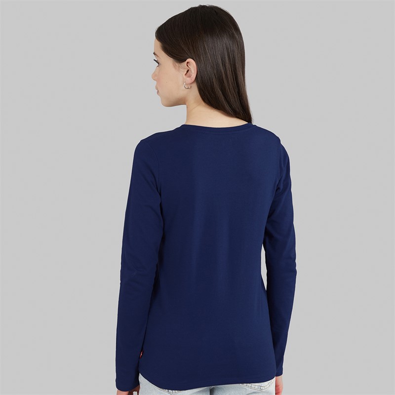 Levi's Girls Batwing Long Sleeve T-Shirt Medieval Blue
