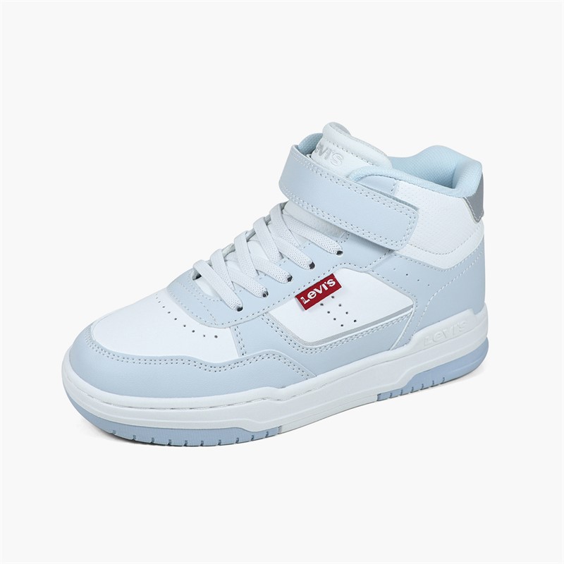 Levi's Kids John SE Mid Trainers White/Blue 0063