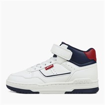 Levi's Kids John SE Mid Trainers Off White/Navy 3130