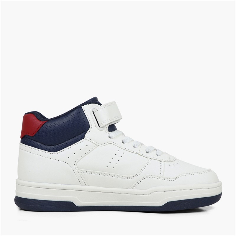 Levi's Kids John SE Mid Trainers Off White/Navy 3130