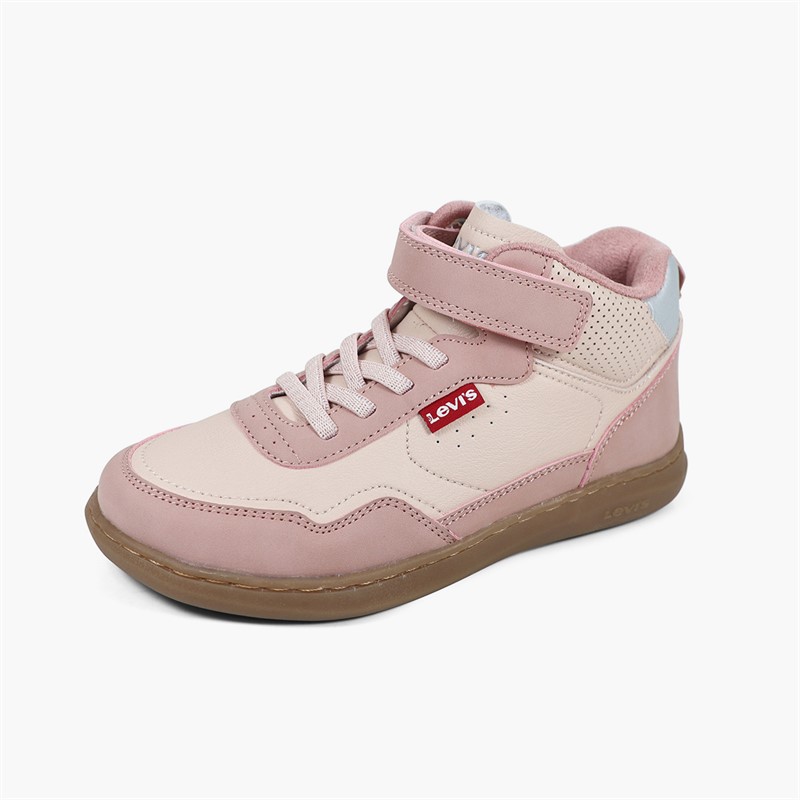 Levi's Girls Terra Mid Trainers Pink Silver 0387