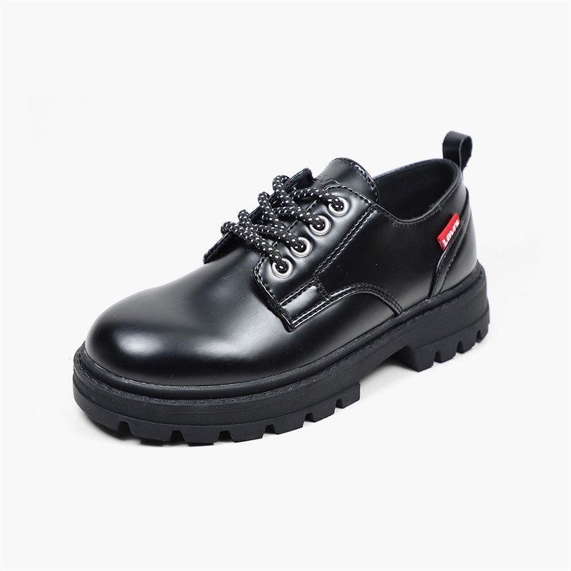 Levi's Junior Prince Reresh Shoes Black Shiny 2459