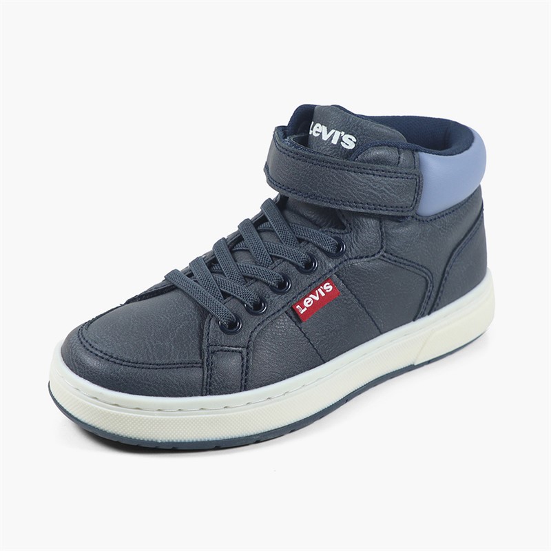 Levi's Boys Piper JR Mid Trainers Navy Smoke 0876