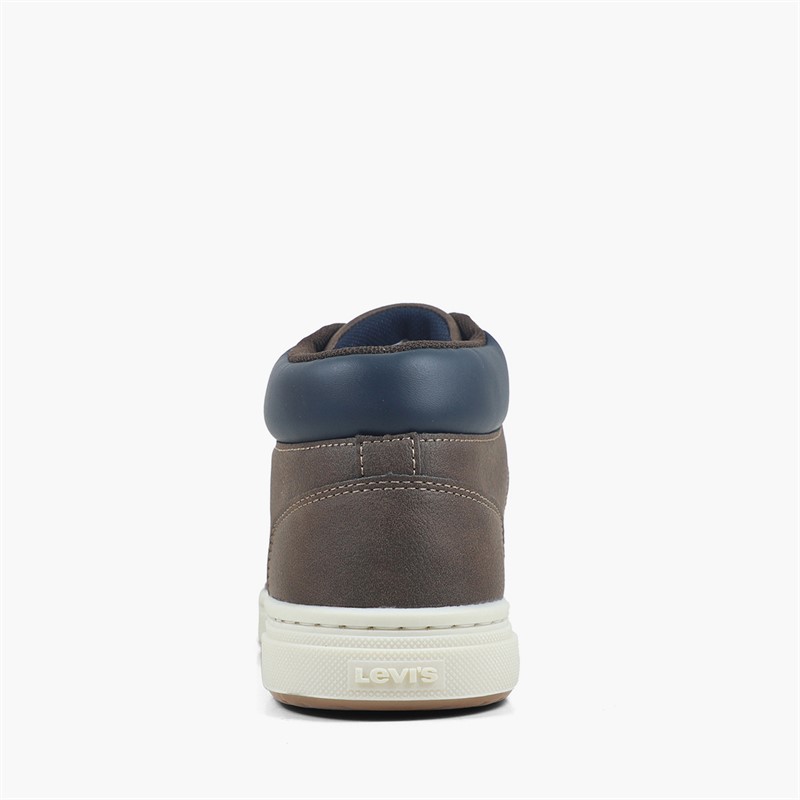 Levi's Junior Boys Piper JR Mid Trainers Brown Navy 0592