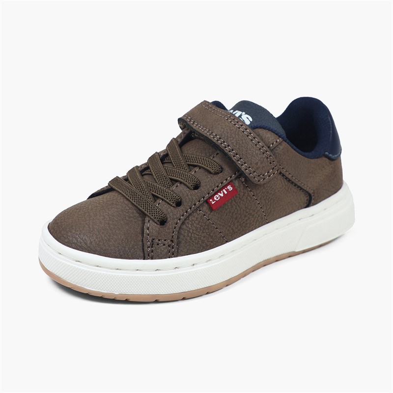 Levi's Boys Piper JR Mini Trainers Dark Brown/Navy 2241
