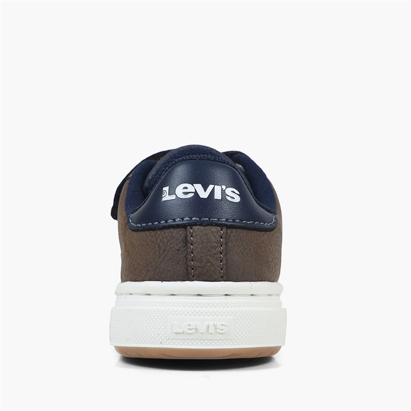 Levi's Boys Piper JR Mini Trainers Dark Brown/Navy 2241