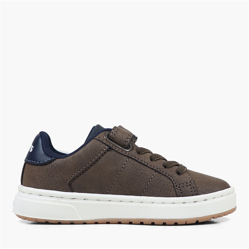 Levi's Boys Piper JR Mini Trainers Dark Brown/Navy 2241