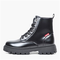 Levi's Girls Pasadena Refresh Boots Black Shiny 2459