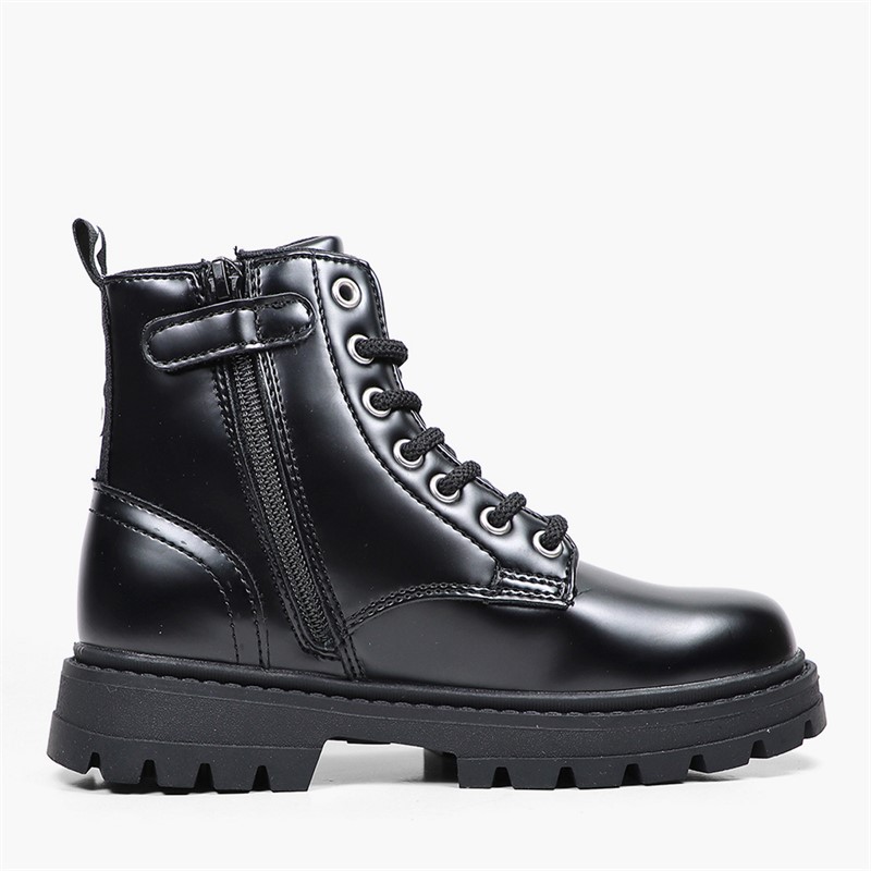Levi's Girls Pasadena Refresh Boots Black Shiny 2459