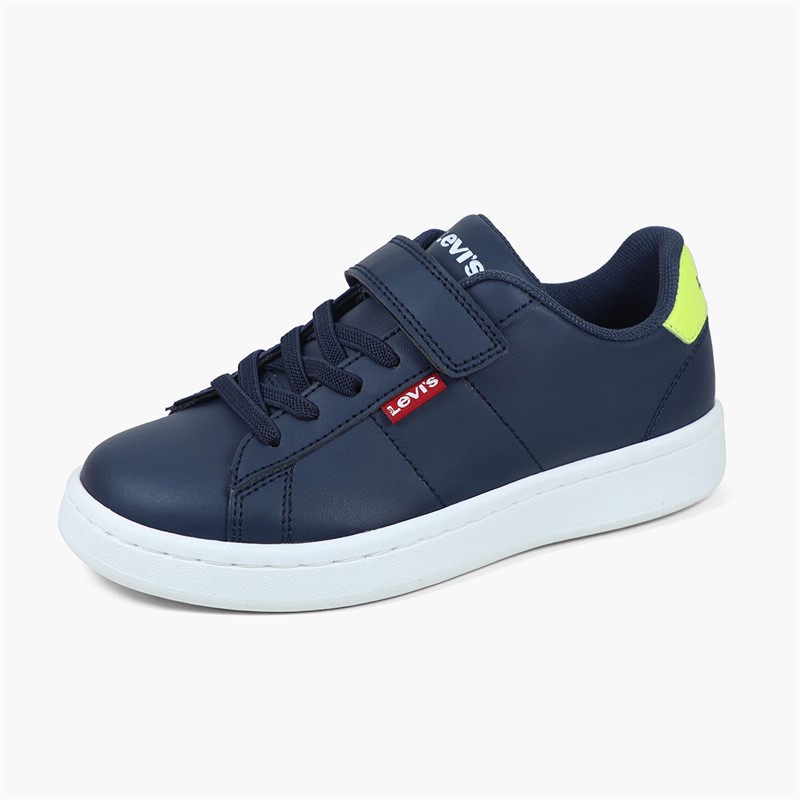 Levi's Boys Bell JR Trainers Navy/Lime